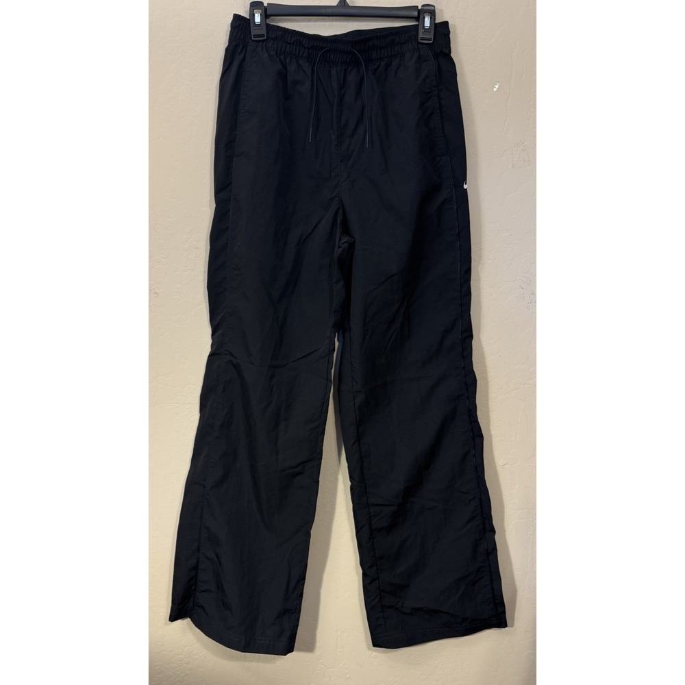 Nike Windrunner Pants Women Small High-Waist FV7655 Black Windbreaker Athleisure